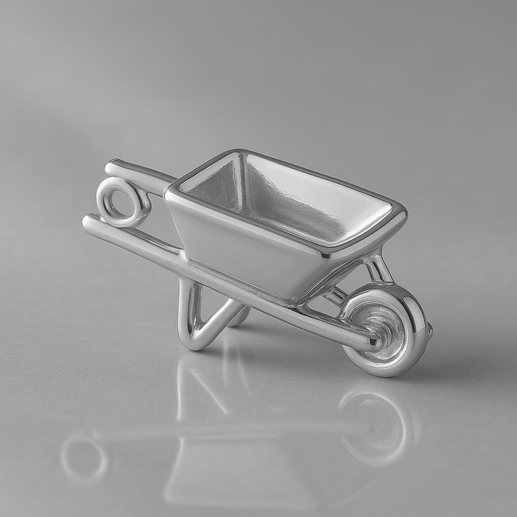 950 Platinum - Harvest Wheelbarrow Charm