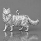 950 Platinum - Norwegian Forest Cat Charm