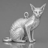 950 Platinum - Cornish Rex Cat Charm