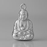 950 Platinum - Meditating Buddha Charm