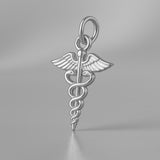 950 Platinum - Medical Caduceus Charm