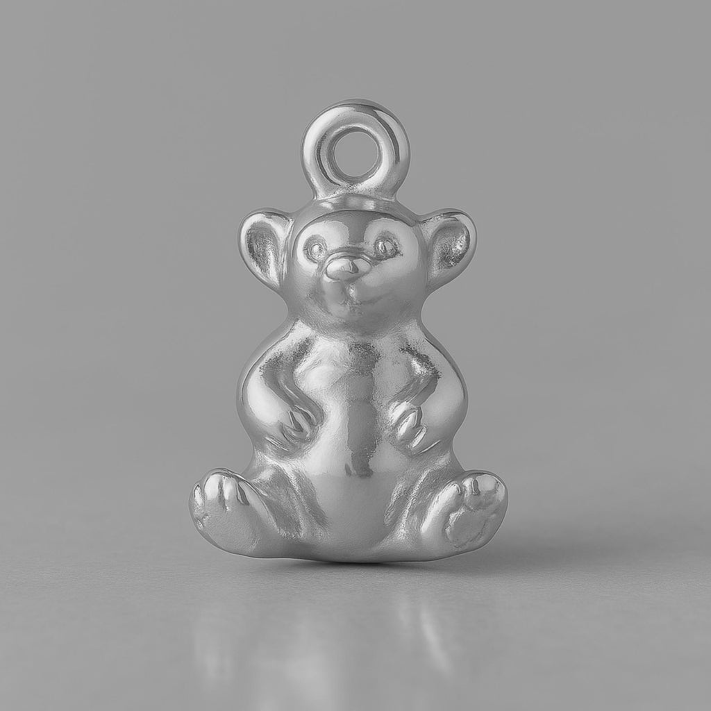950 Platinum - Mini Teddy Bear Charm