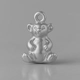 950 Platinum - Mini Teddy Bear Charm
