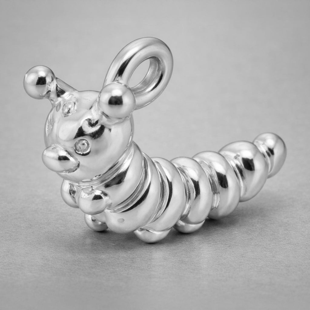 950 Platinum - Garden Caterpillar Charm