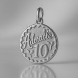 950 Platinum - Adorable 10 Amulet Charm