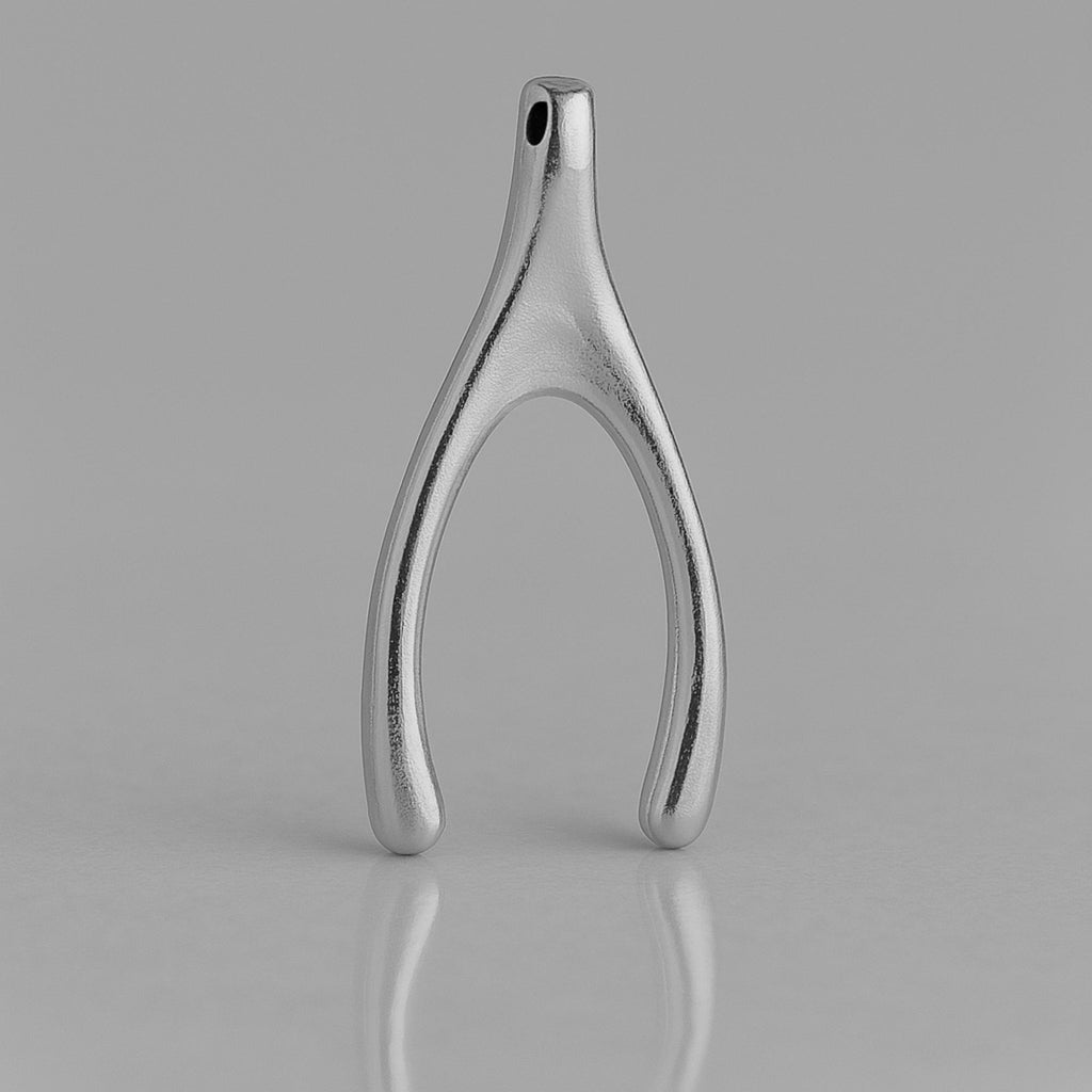950 Platinum - Classic Wishbone Charm
