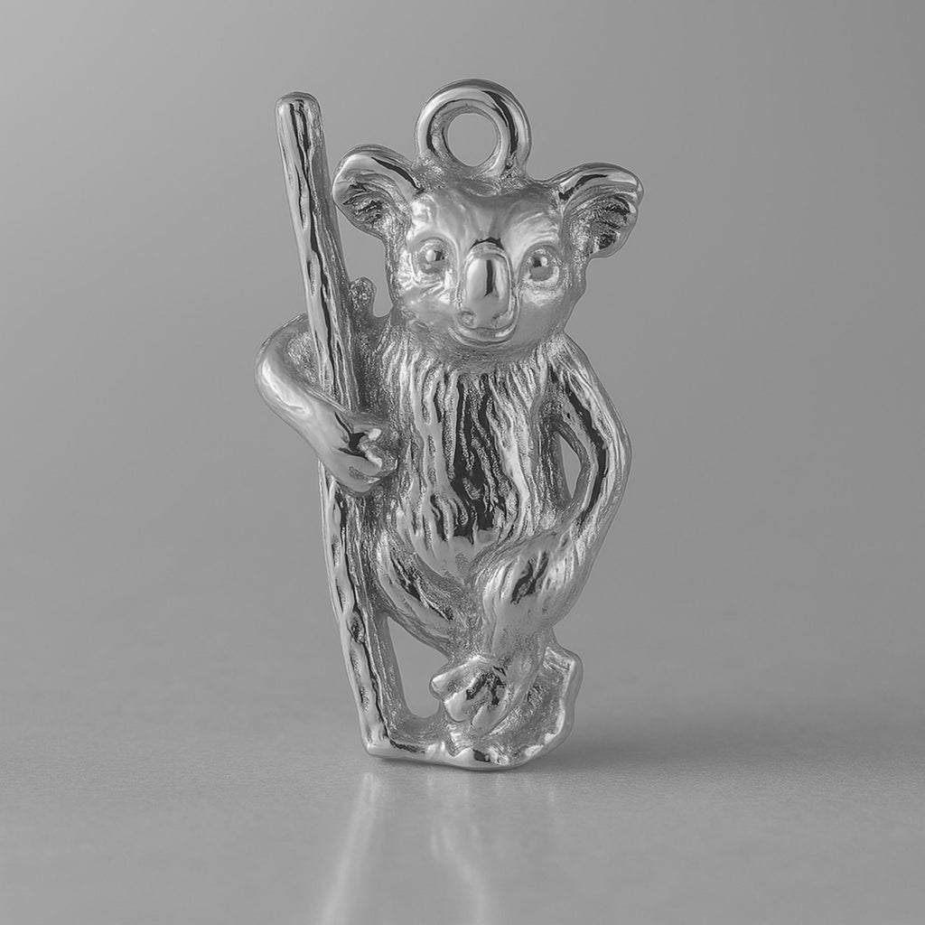 950 Platinum - Standing Koala Charm
