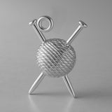 950 Platinum - Sewing Ball and Yarn Charm
