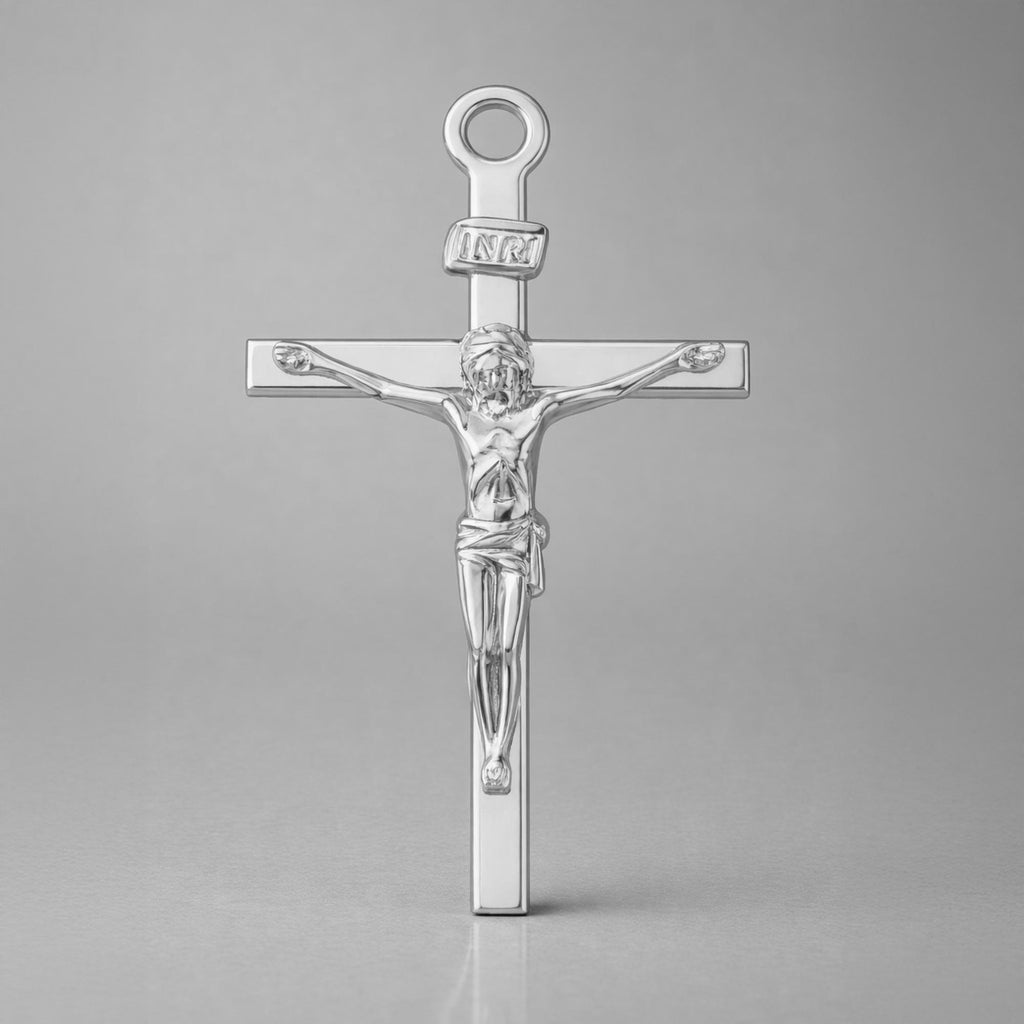 950 Platinum - Traditional Jesus Crucifix Charm