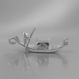 950 Platinum - Venetian Gondola Charm