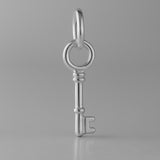 950 Platinum - Classic Vintage Key Charm