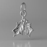 950 Platinum - Christmas Mistletoe Charm
