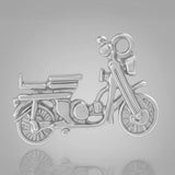 950 Platinum - Postie Motorbike Charm