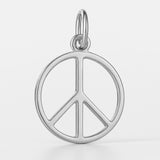 950 Platinum - Openwork Peace Symbol Charm