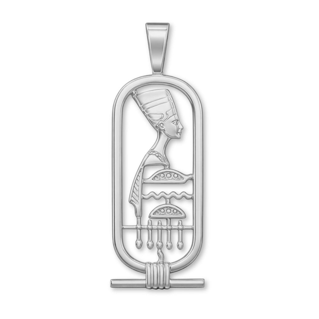 950 Platinum - Nefertiti Cartouche Charm