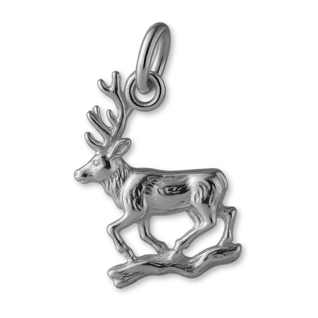 950 Platinum - Forest Elk Charm