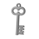950 Platinum - Castle Tower Key Charm