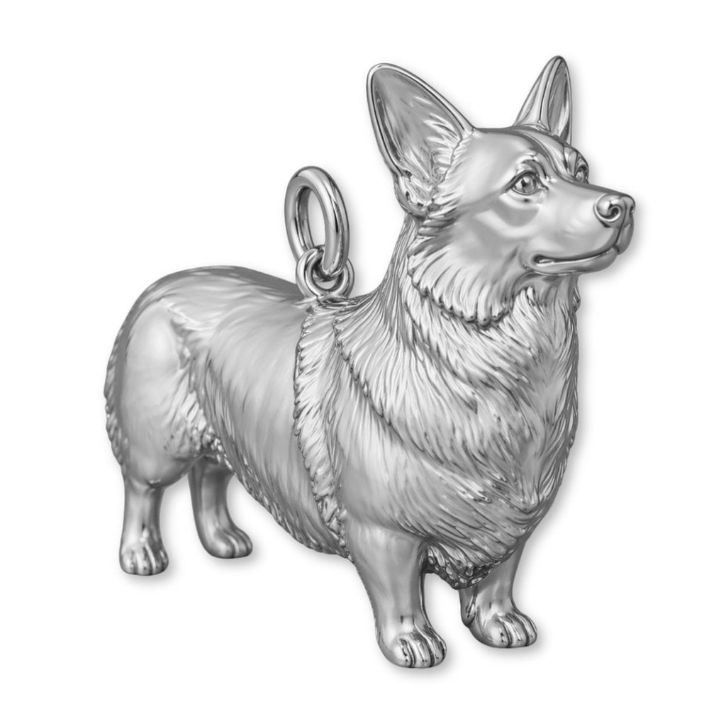 950 Platinum - Pembroke Welsh Corgi Dog Charm