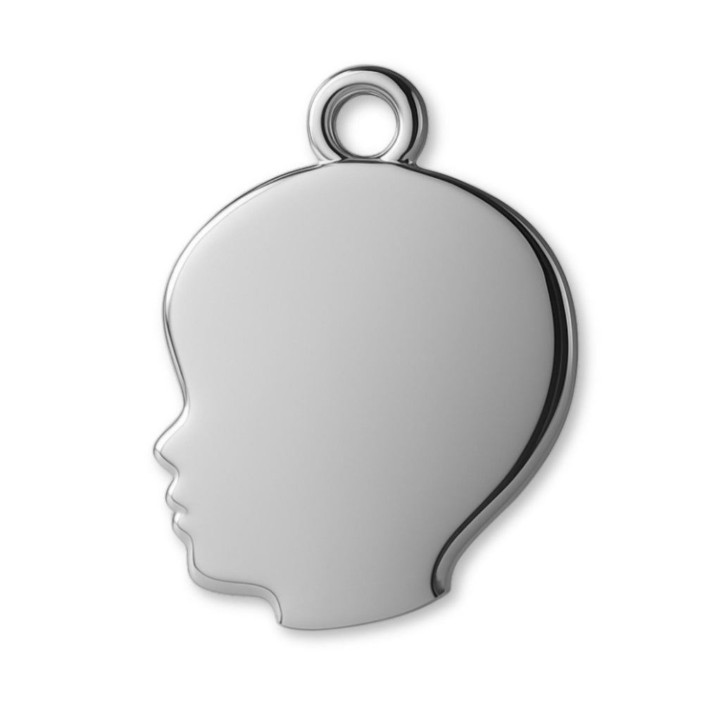 950 Platinum - Boys Silhouette  Charm