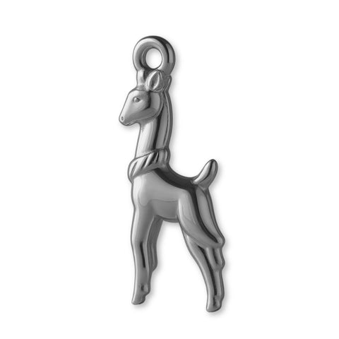950 Platinum - Silky Llama Charm