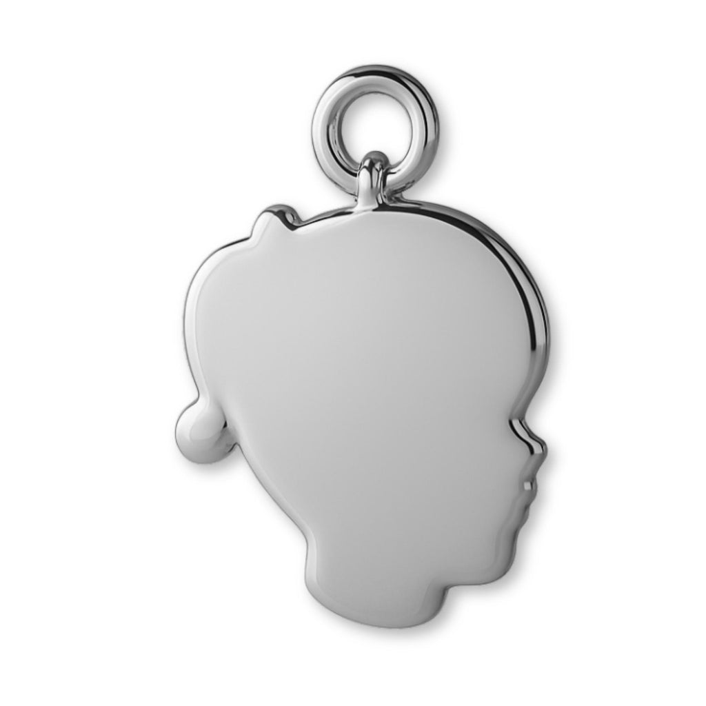 950 Platinum - Girls Silhouette Charm