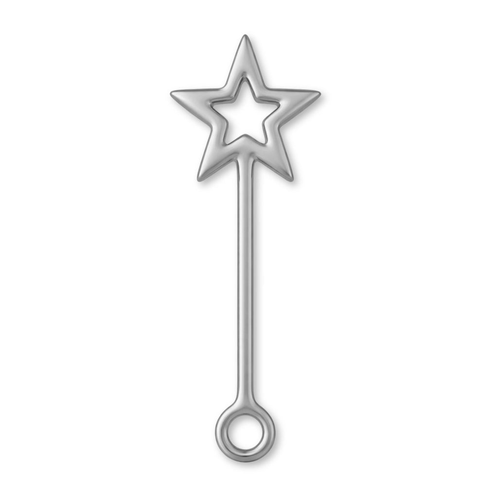 950 Platinum - Star Wand Charm