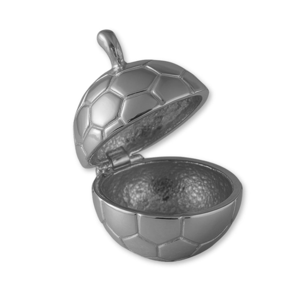 950 Platinum - Soccer Ball Locket Charm