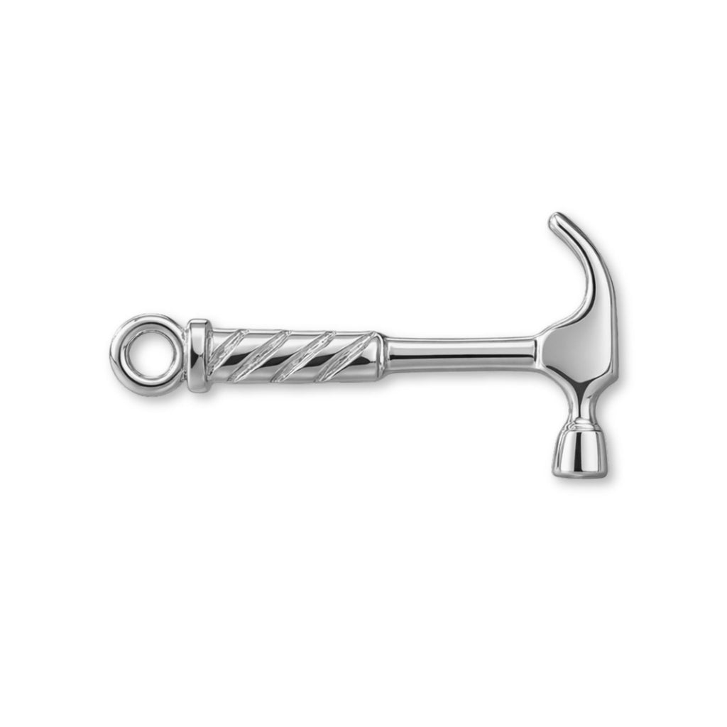 950 Platinum - Builders Hammer Charm