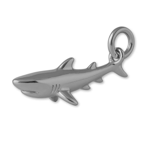950 Platinum - Great White Shark Charm