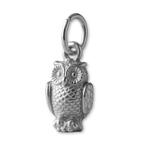 950 Platinum - Woodland Owl Charm