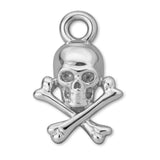 950 Platinum - Skull and Crossbones Charm