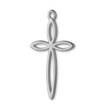 950 Platinum - Marquise Petal Crucifix Charm