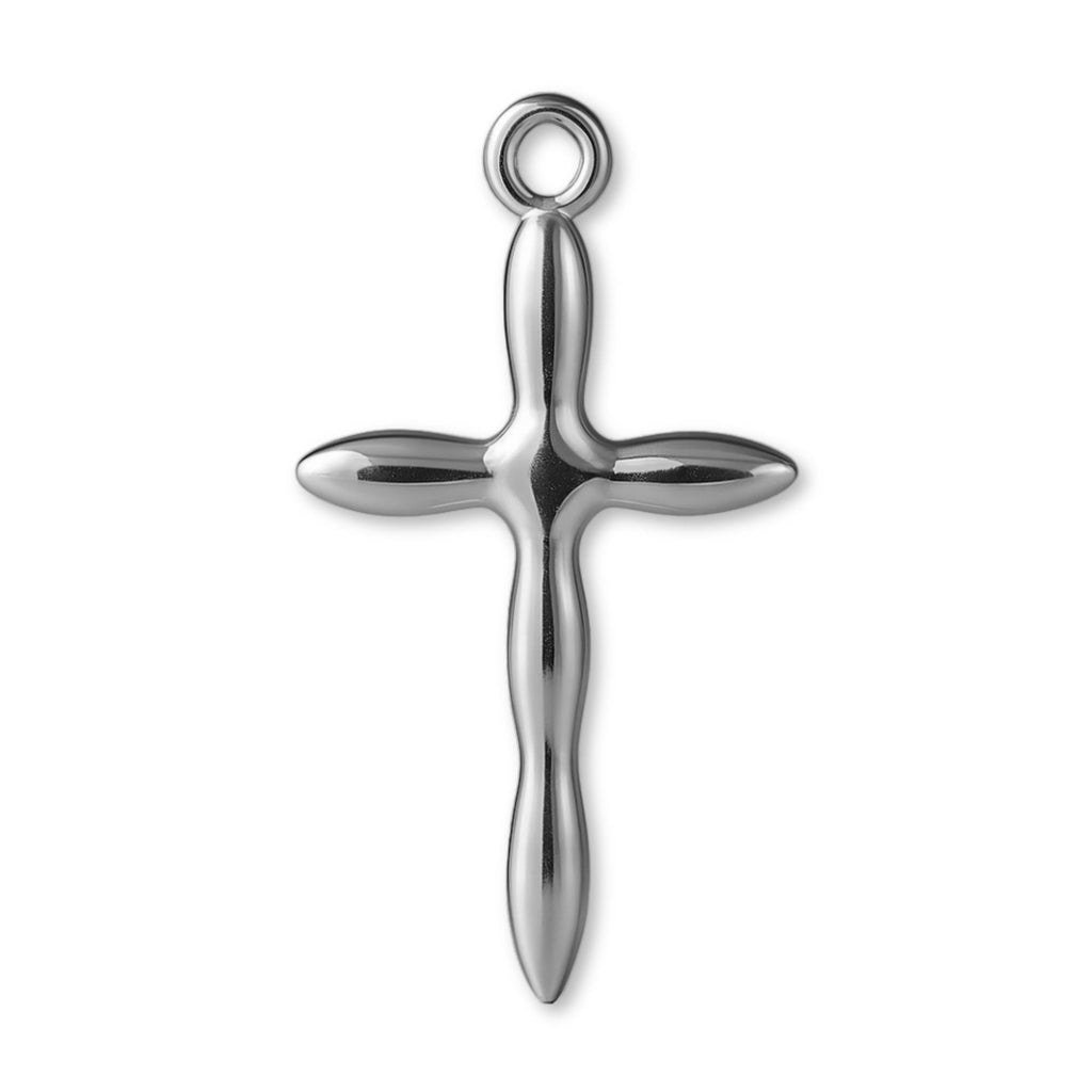 950 Platinum - Fluid Crucifix Charm