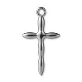 950 Platinum - Fluid Crucifix Charm