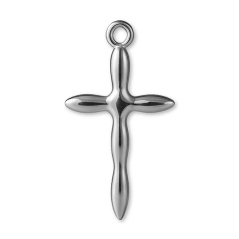 950 Platinum - Fluid Crucifix Charm