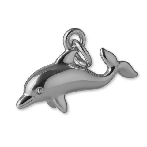 950 Platinum - Playful Dolphin  Charm