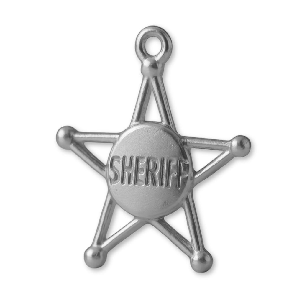 950 Platinum - Sheriff Star Charm