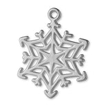 950 Platinum - Starburst Snowflake Charm