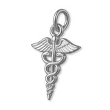 950 Platinum - Medical Caduceus Charm