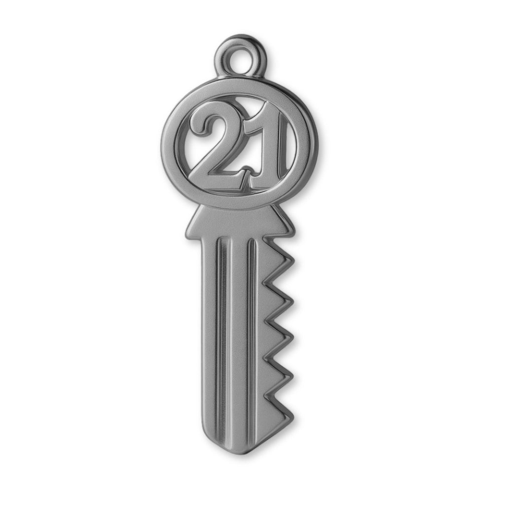 950 Platinum - Vintage 21 House Key Charm