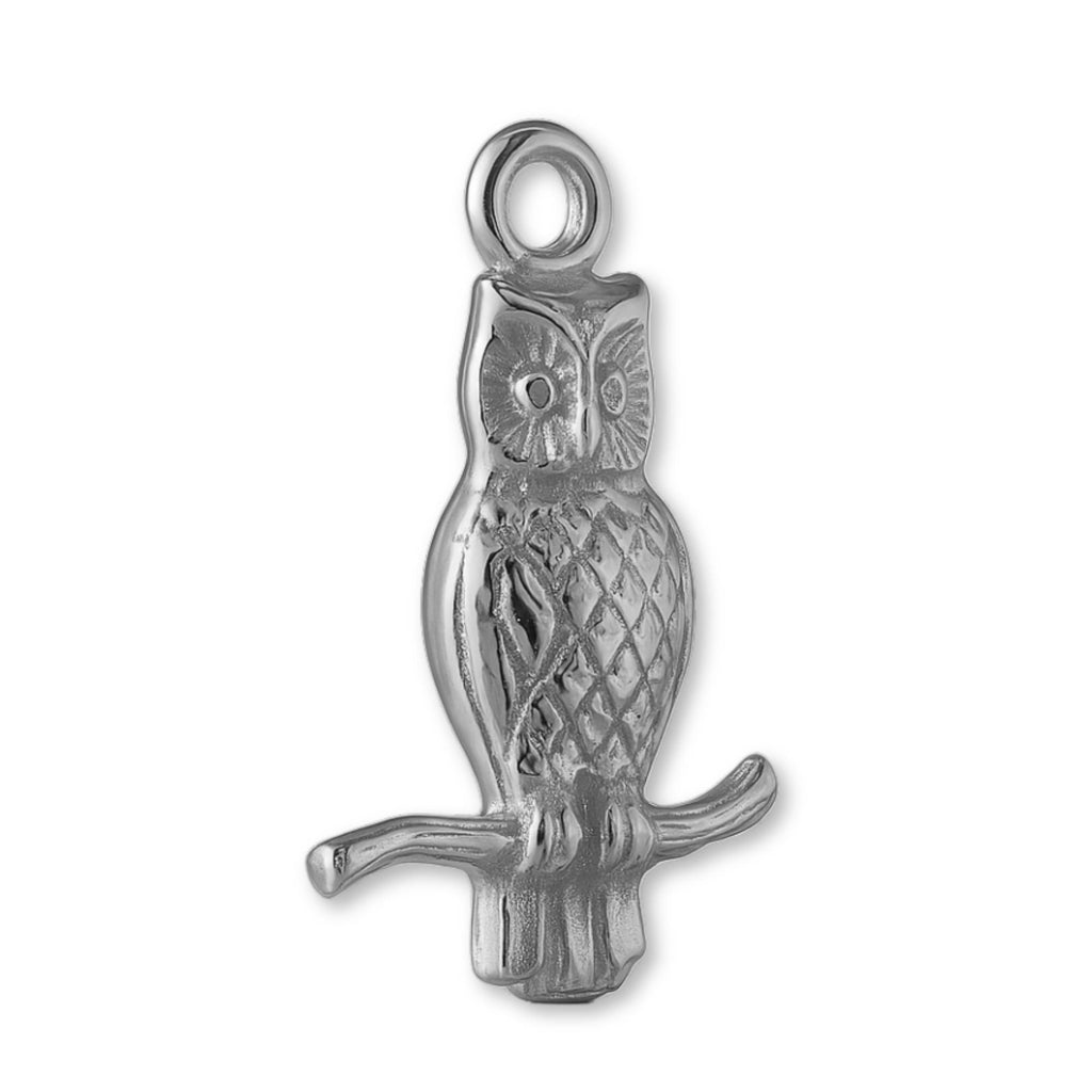 950 Platinum - Barn Owl Charm