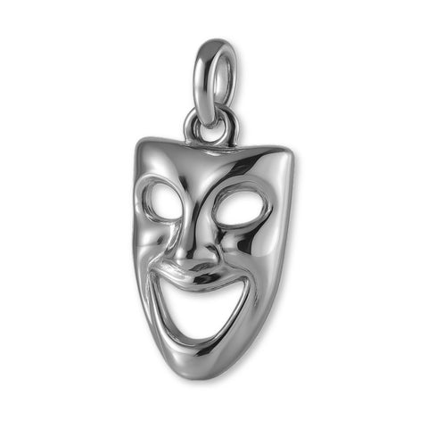 950 Platinum - Classic Comedy Mask Charm