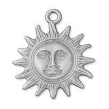 950 Platinum - Vintage Sun Face Charm