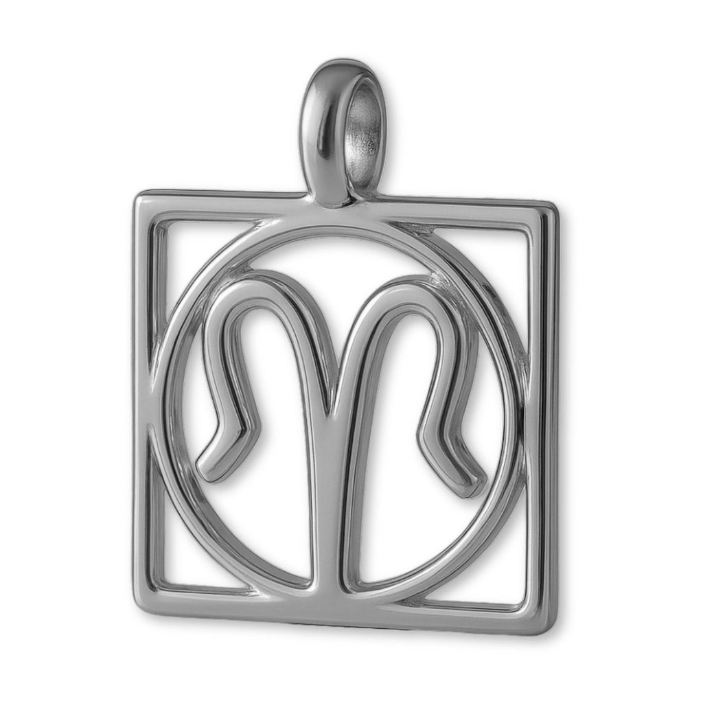 950 Platinum - Scorpio Zodiac Square Charm