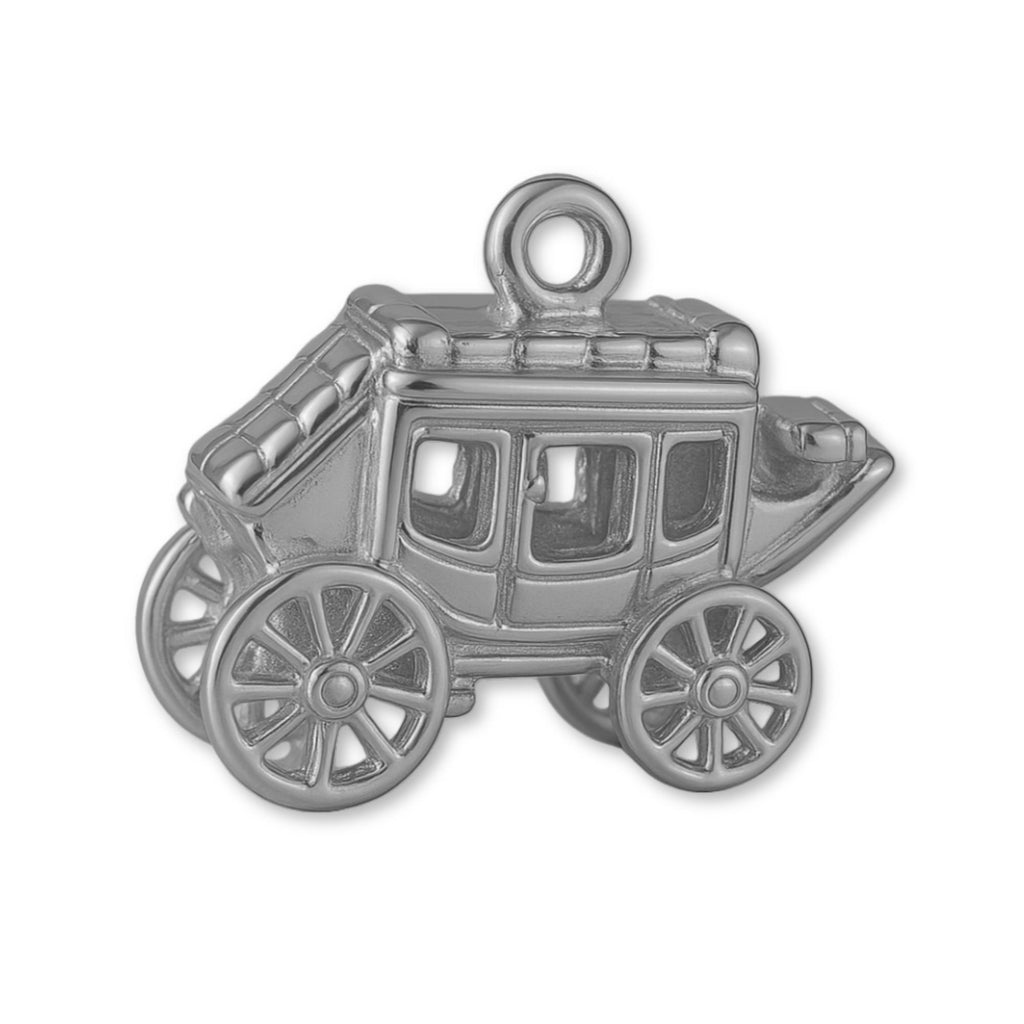 950 Platinum - Western Stagecoach Charm