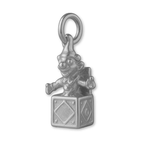950 Platinum - Smiley Jack in the Box Charm