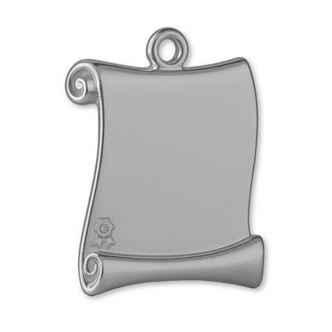 950 Platinum - Diploma Scroll Charm