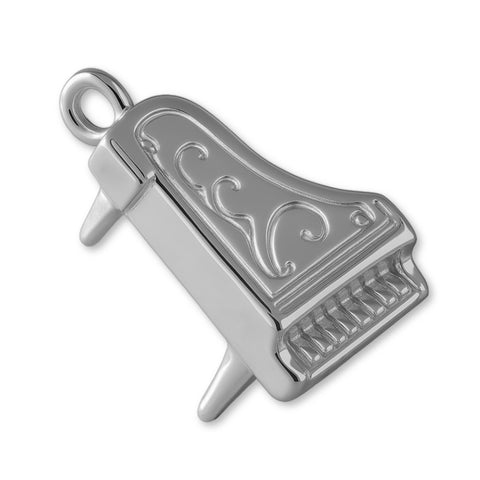 950 Platinum - Ornate Grand Piano Charm