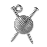 950 Platinum - Sewing Ball and Yarn Charm