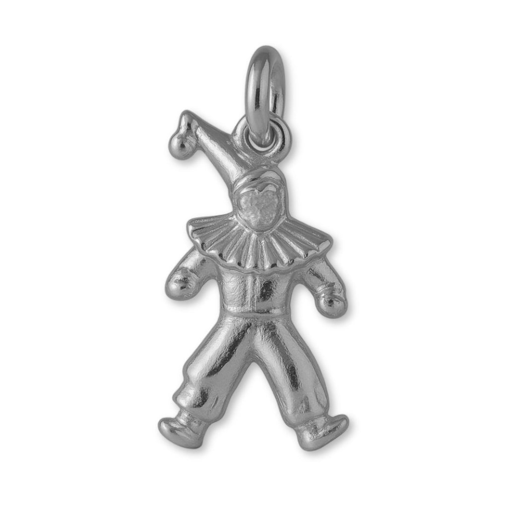 950 Platinum - Ruffled Collar Clown Charm